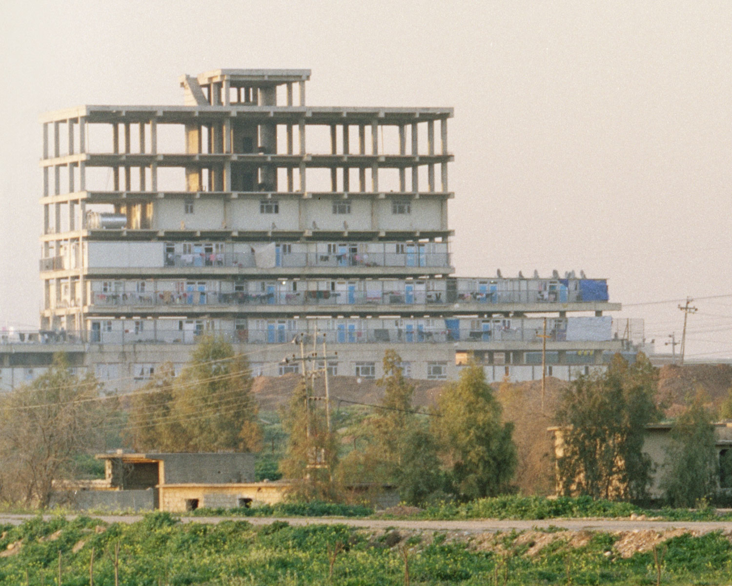 Arbil Kurdistan Region of Iraq House In Front Of Displaced Camp